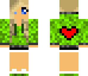 cute green girl edited