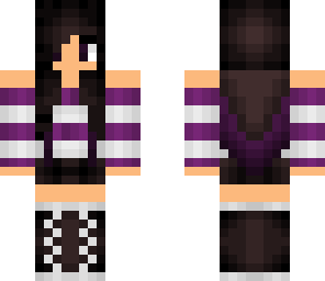 purple ombre stripe girl