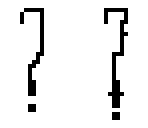 white question mark