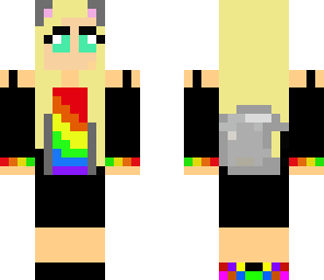 rainbow wolf girl
