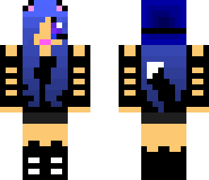 blue kitty-neko girl