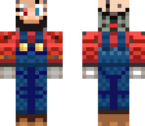 helmetless cyborg mario