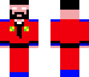 herobrine de terno vermelho