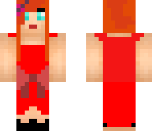 red dressed beauty