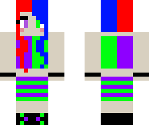 red and blue teen girl