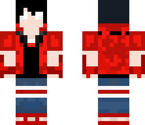 me with red robe herobrine version