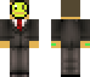 man in suit with smiley face