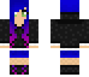 girl blue-pink hair