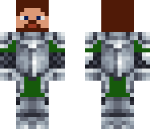 green medieval knight with beard