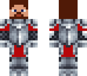 red medieval knight with beard