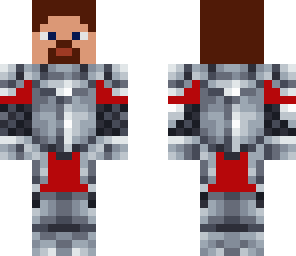 red medieval knight with small beard