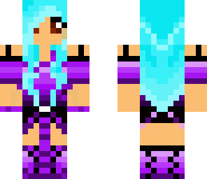 blue and purple girl