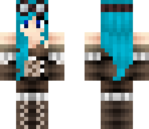 pilot girl blue