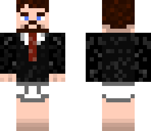 tuxedo man wearing underwear