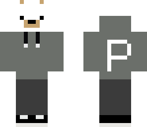 polar bear in hoddie