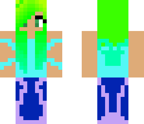 lime green hair girl
