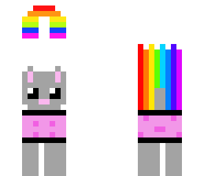 nyan cat thinking of rainbows