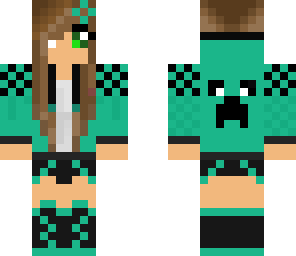 bow trquoise creeper girl