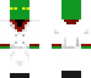 green enderman in a suit