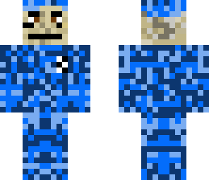 blue camouflage soldier