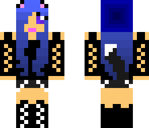blue kitty-neko girl