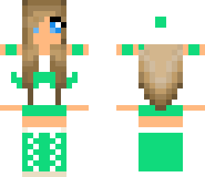green mustache girl