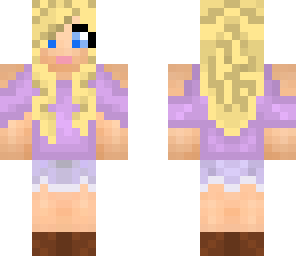 purple blonde girl