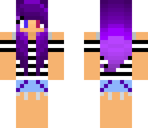 cute purple haired girl