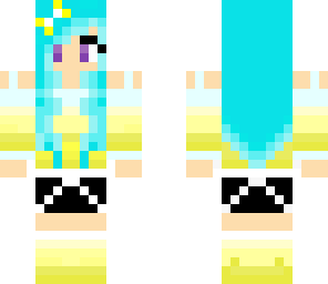 cute blue haired girl