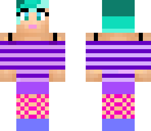 regular girl waith blue pixie cut