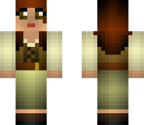 green skirt girl