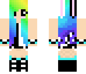 rainbow hair bunny