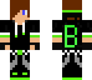 teen with green b
