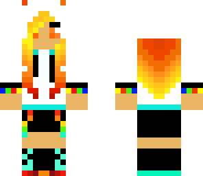 flaming hair panda girl