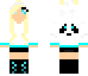 blue panda girl