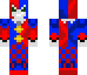 red and blue jester