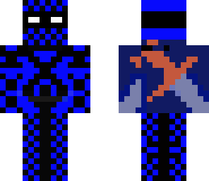 blue ninja with sword