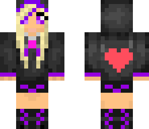 purple hoodie girl