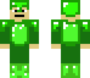 emerald armor person