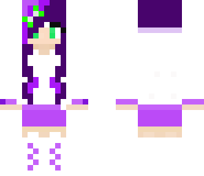 edited purple green girl