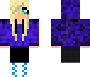 blue hoodie girl