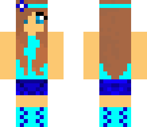 aqua and blue girl
