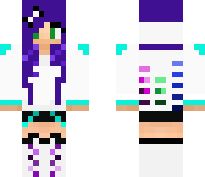 aqua and lilac dj girl
