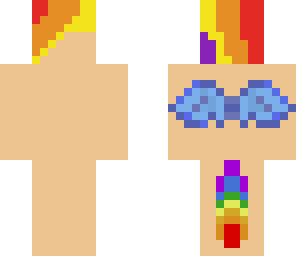 rainbow haired tailed winged man base