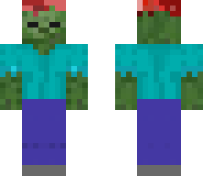 zombie with brain outside