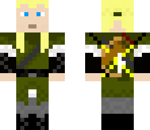 legolas with butter swords and a bow