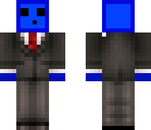 blue slime in suit