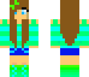 brown haired aqua girl