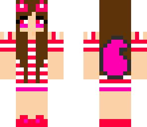 cute pink wolf girl
