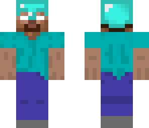 herobrine with diamond helmet